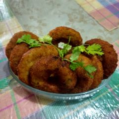 A picture of Tasty Crunchy potato donuts.