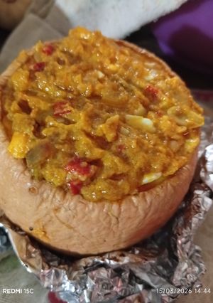 Una foto de Calabaza rellena (cabutia).💪