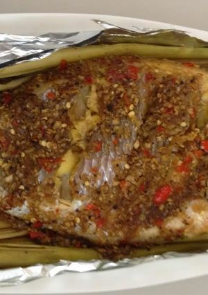 Hình của món Cá diêu hồng nướng giấy bạc.