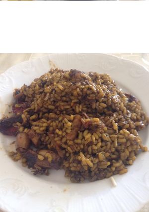 Una foto de Arroz con rape y puntillitas