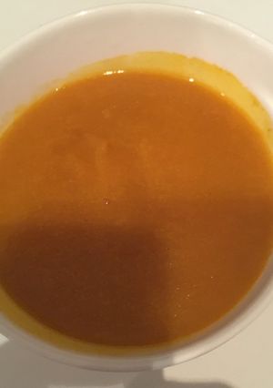 Una foto de Crema de calabaza horneada