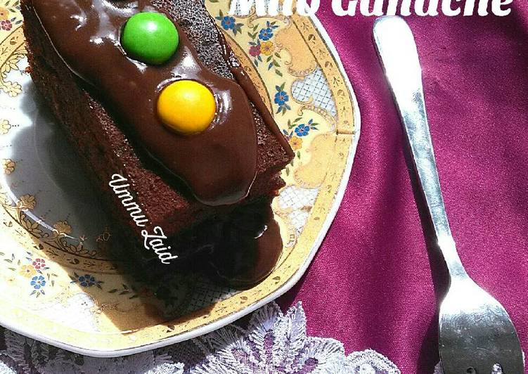 Choco steam cake with milo ganache