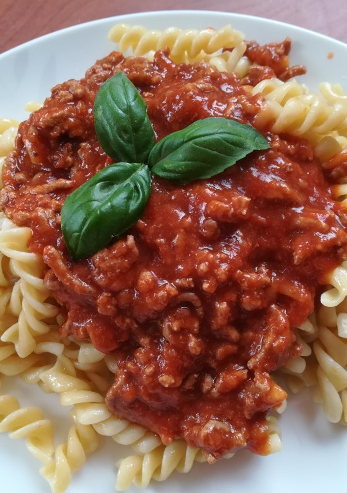 Una foto de Salsa de tomate boloñesa