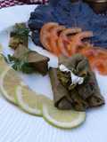 Stuffed Grape Leaves with Labneh