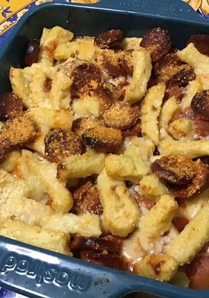Une photo de Gnocchis maison au chorizo, sauce tomate et parmesan