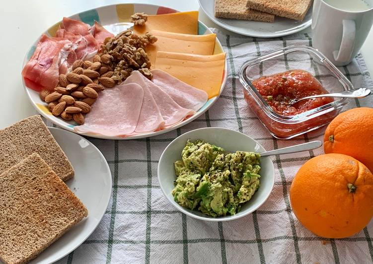 Desayuno de un día de vacaciones