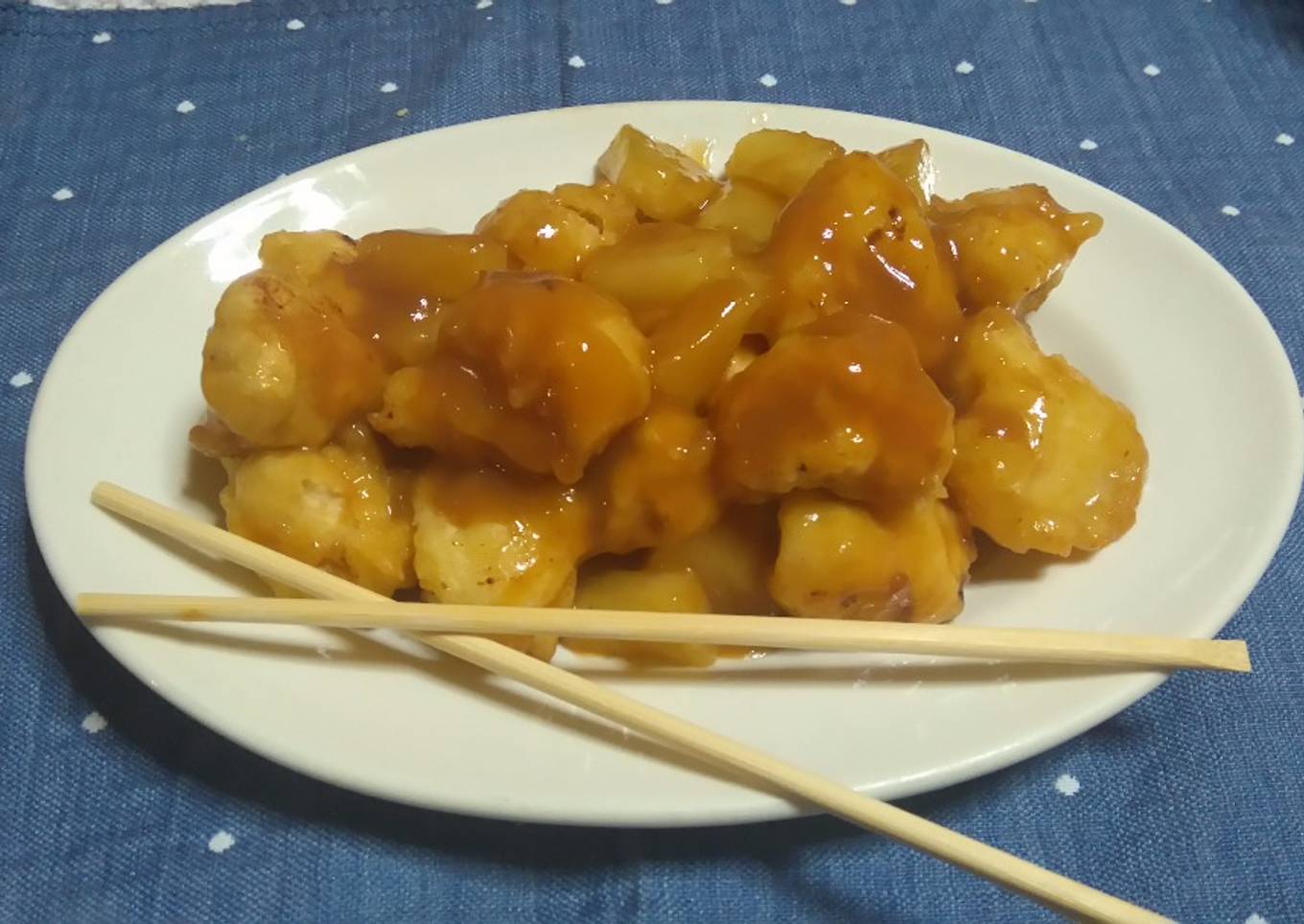 Pechuga de Pollo a la Naranja con Piña