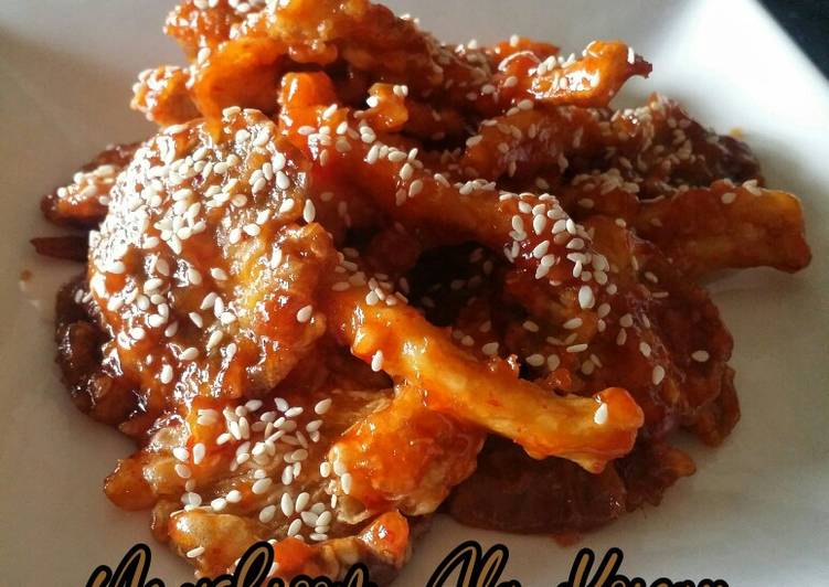 Cara Gampang Membuat Mushroom Ala Korean Sweet and Spicy Anti Gagal