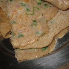 A picture of Tri-grain Dosa - Wheat, Millet and Oats.
