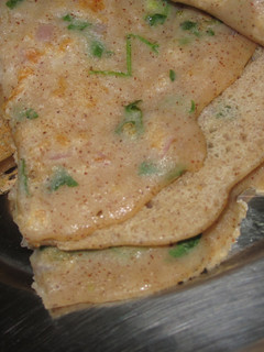 A picture of Tri-grain Dosa - Wheat, Millet and Oats.