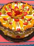 TROPICAKE! Pastel de frutas tropicales 🍓🥝🍎🍇