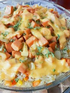Foto resep Butter rice with Chicken luncheon (nasi panggang)