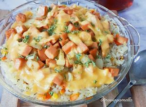 Foto resep Butter rice with Chicken luncheon (nasi panggang)
