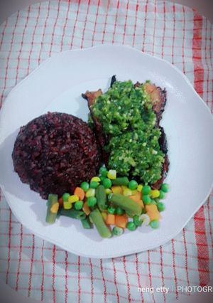 Foto resep Salmon Bakar Balado Hijau