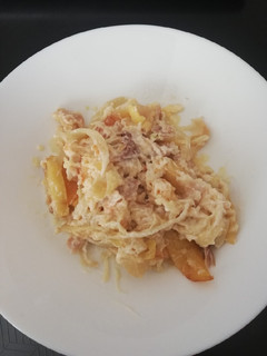 Una foto de Bacalao con nata