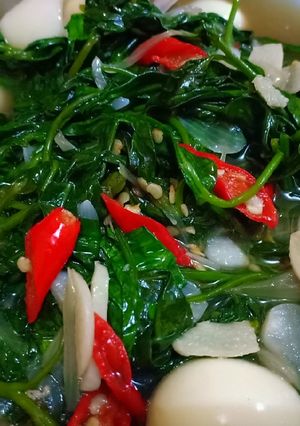 Foto resep Kangkung Telur Puyuh