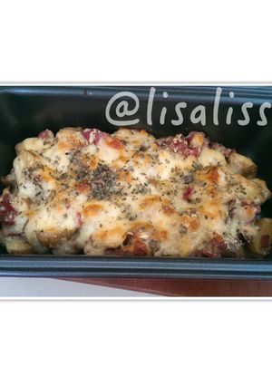 Foto resep Cheesy Smoked Beef Baked Baby Potato - Breakfast Cepat Praktis