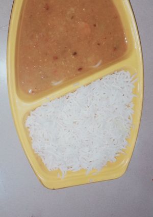 A picture of Dal chawal.