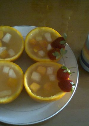 Foto resep Puding Buah Kulit Jeruk