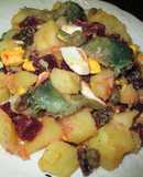 Ensalada otoñal de patatas con remolacha y alcachofas infusión