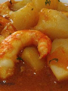 Una foto de Guiso de patatas con gambas