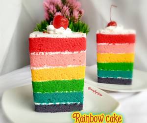 Masakan Populer Rainbow cake kukus ekonomis Minggu Ini