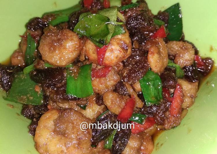 Udang kismis bumbu rempah