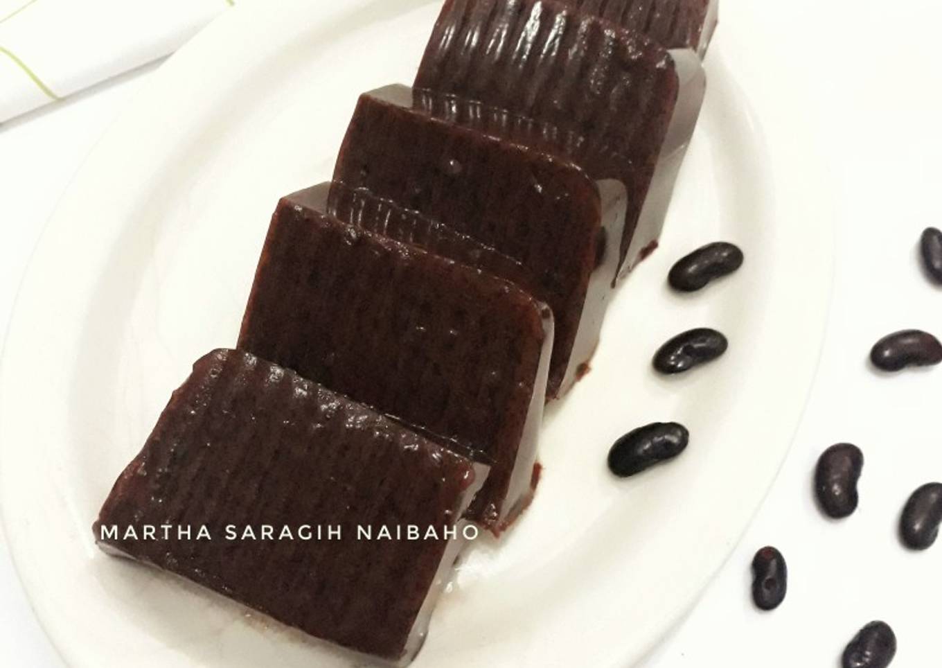 Puding cokelat (Air rebusan kacang merah)