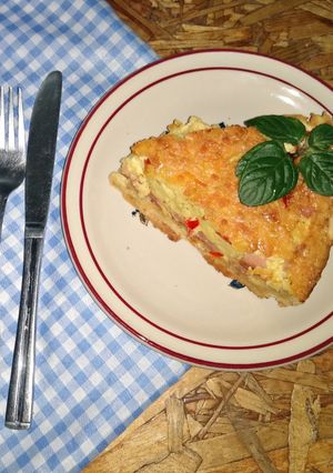 Una foto de Tarta de Queso mozzarella con jamón