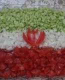 🇮🇷سالاد شیرازی با نماد پرچم ایران🇮🇷