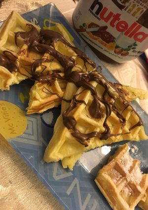 صورة لوصفة وافل بالنوتيلا