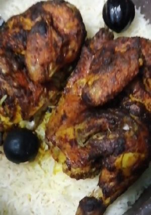 صورة لوصفة مندي دجاج بقدر الضغط 😋