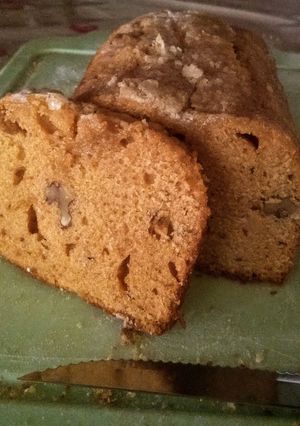 Una foto de Budín de dulce de leche y nueces