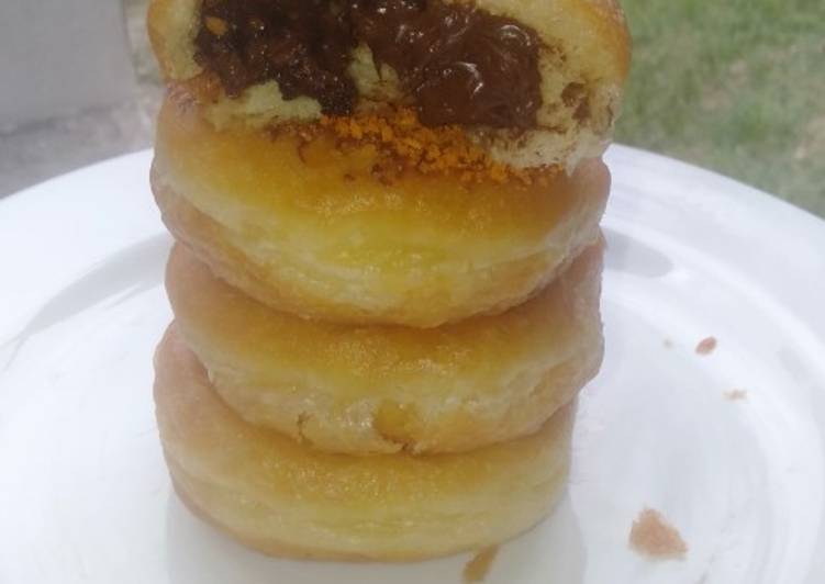 Cara Gampang Membuat Donat frozen kentang isi coklat kacang, Bisa Manjain Lidah