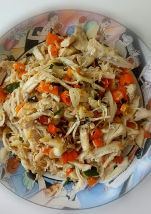 Foto resep Ayam suwir cabe garam