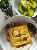 ขนมปังไข่ดาวชีส (ไมโครเวฟ)