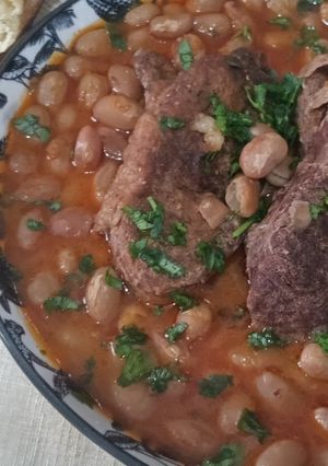 صورة لوصفة اللوبيا حمراء تفصص بلحم خروف