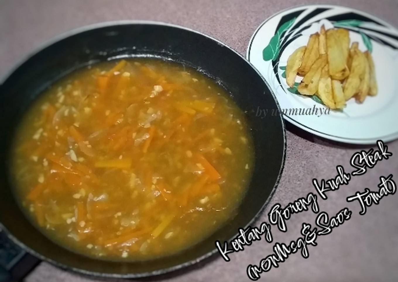 5. Kentang Goreng Kuah Steak (nonMsg&Saos Tomat) untuk Balita
