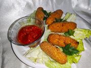 Una foto de croqueta de jamón serrano