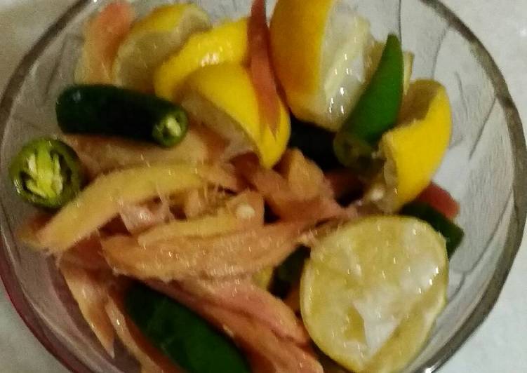 Recipe of Perfect Ginger lemon pickle