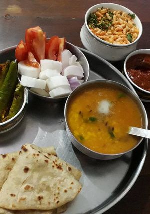 A picture of Urad Chane Ki Dal (Thali).