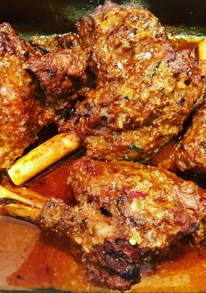 A picture of Masala Lamb Shanks.
