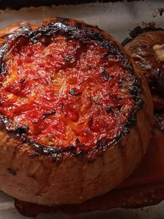 Una foto de Calabaza rellena