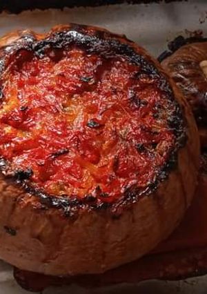 Una foto de Calabaza rellena