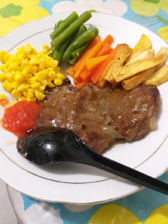 Cara Gampang Menyiapkan Resep Steak daging sapi KW ala2 yang Lezat Anti Ribet, Lezat Sekali