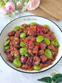 Foto resep Cumi Asin Pete Sambal Kecombrang