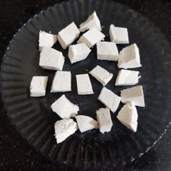 A picture of Homemade paneer.