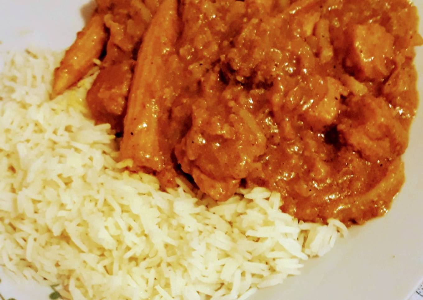 English korma - vegan "chicken"