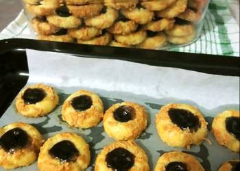 Cara Memasak Cepat Thumbprint blueberry super renyah Sedap Nikmat