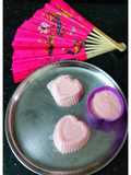 முட்டை இல்லாத ரோஸ் புட்டிங்(heart shape eggless pudding recipe in tamil)